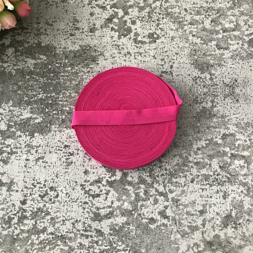 fuchsia 3/4 ''(20 мм) матовая цветная косая лента эластичная лента тесьма отделка Кружева сплошной головной убор ручной работы DIY украшения ремесла - Цвет: fuchsia