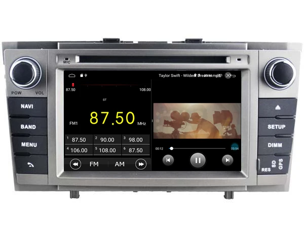 Автомагнитола AVGOTOP на Android 10 DVD-плеер с GPS для TOYOTA AVENSIS 2008-2013 мультимедийный