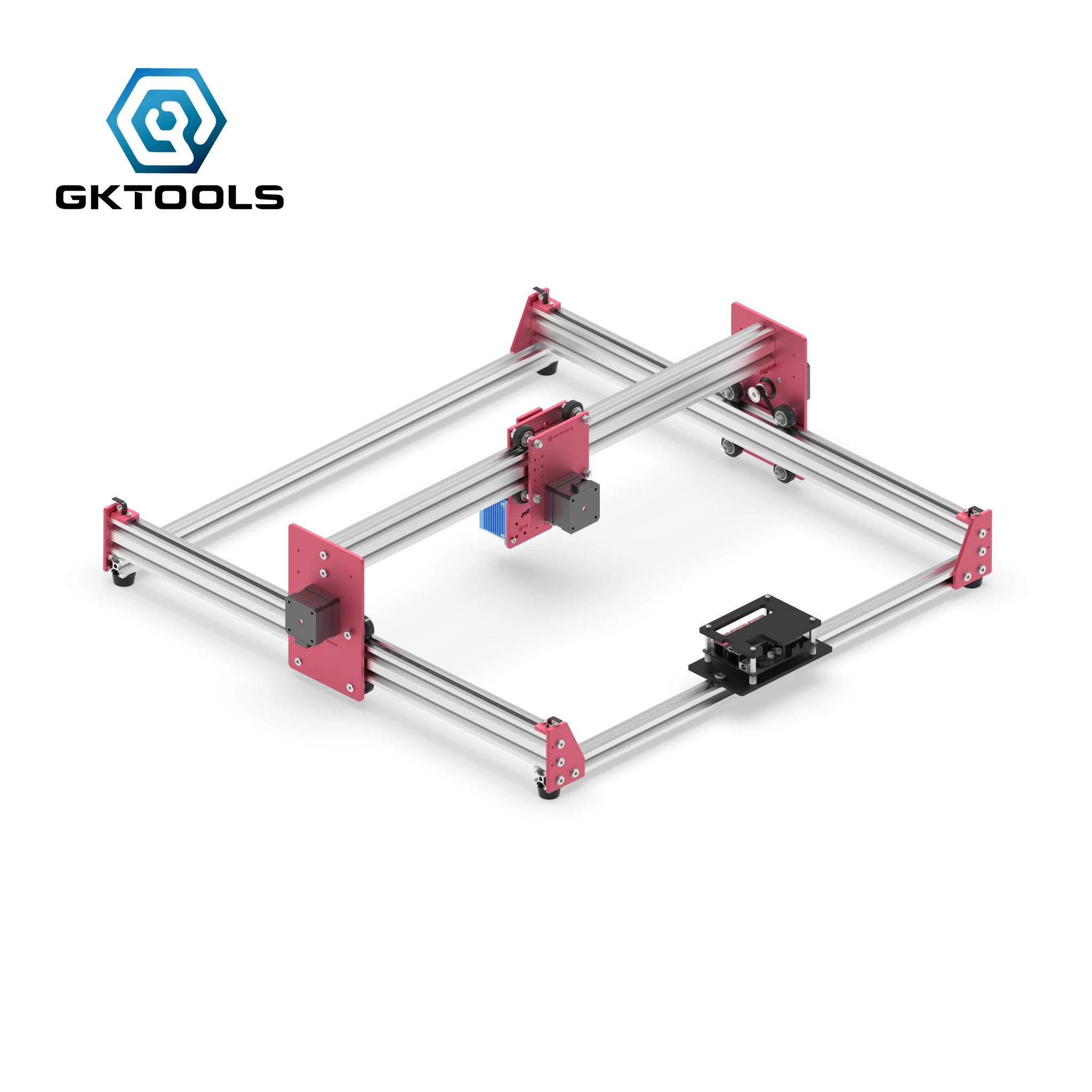 GKTOOLS 45*45 см полностью металлический DIY хобби мини ЧПУ 7500 МВт деревянный лазерный гравер резак гравировальный станок ШИМ, Benbox GRBL EleksMaker