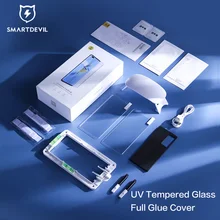 SmartDevil Full Glue UV Tempered Glass For Samsung Galaxy S21 Ultra UV Screen Protector For Samsung S20 Plus Note 20 Ultra