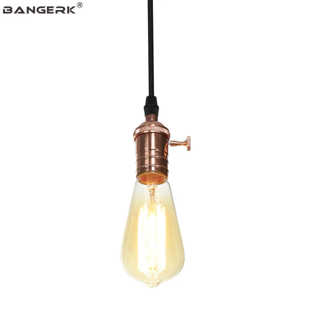 Винтажный подвесной светодиодный светильник Эдисона E27 Алюминиевая