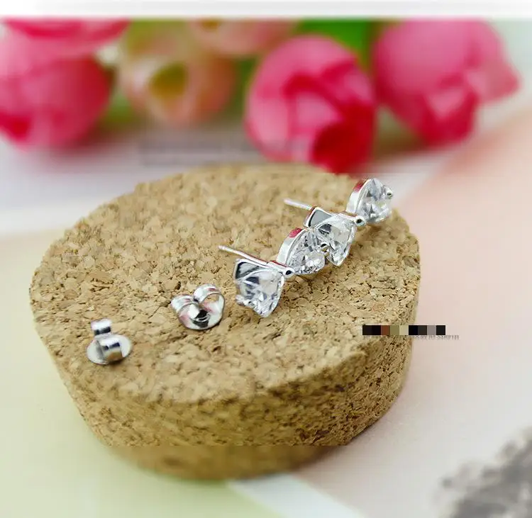 Бант покрытые серебром со стразами звезда с таким же абзацем милые изысканные