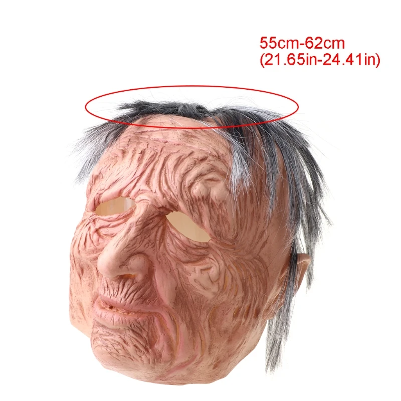 

Halloween Headgear Funny Spoof Grandma/Grandpa Latex Mask Cosplay Elderly Props