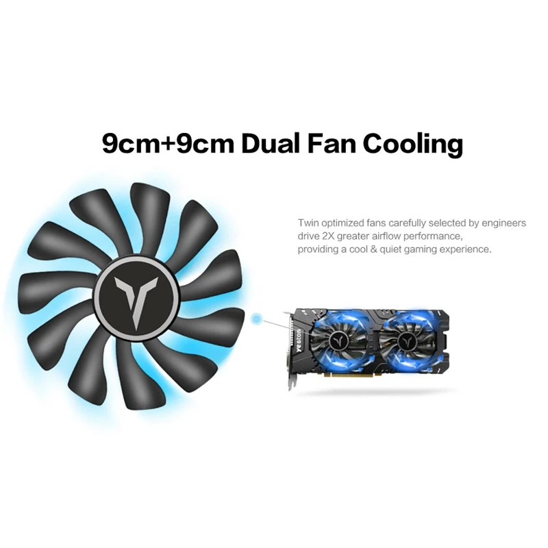 Yeston RX580 2048SP 8G D5 GAEA Ie карты Radeon Chill Polaris 20 двойной вентилятор охлаждения 8 ГБ GDDR5 256Bit