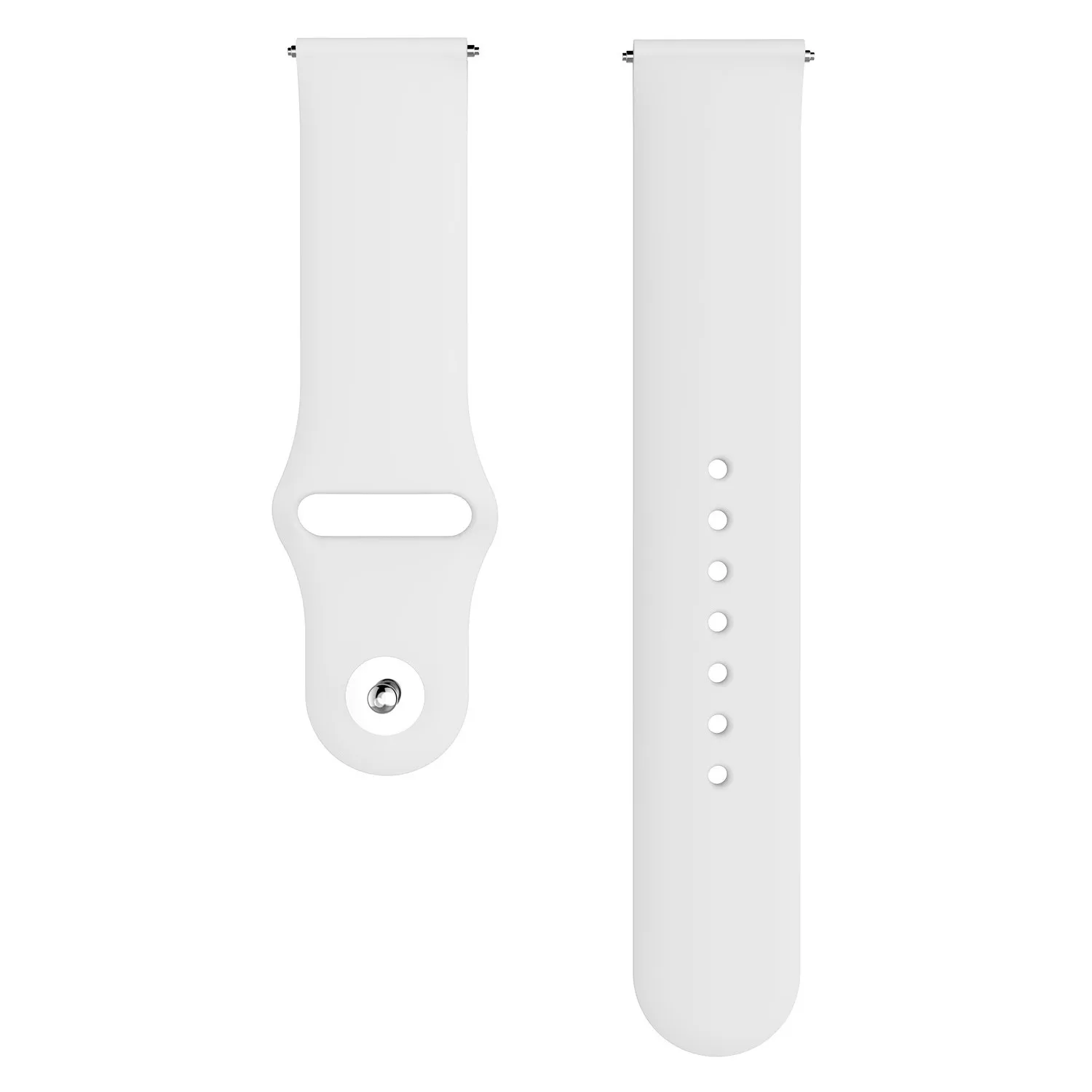 White 20 мм ремешок для часов samsung Galaxy watch Active 2 46 мм 42 мм gear S3 huawei watch GT 2 мягкий силиконовый браслет 22 мм ремешок для часов 46 - Цвет ремешка: White