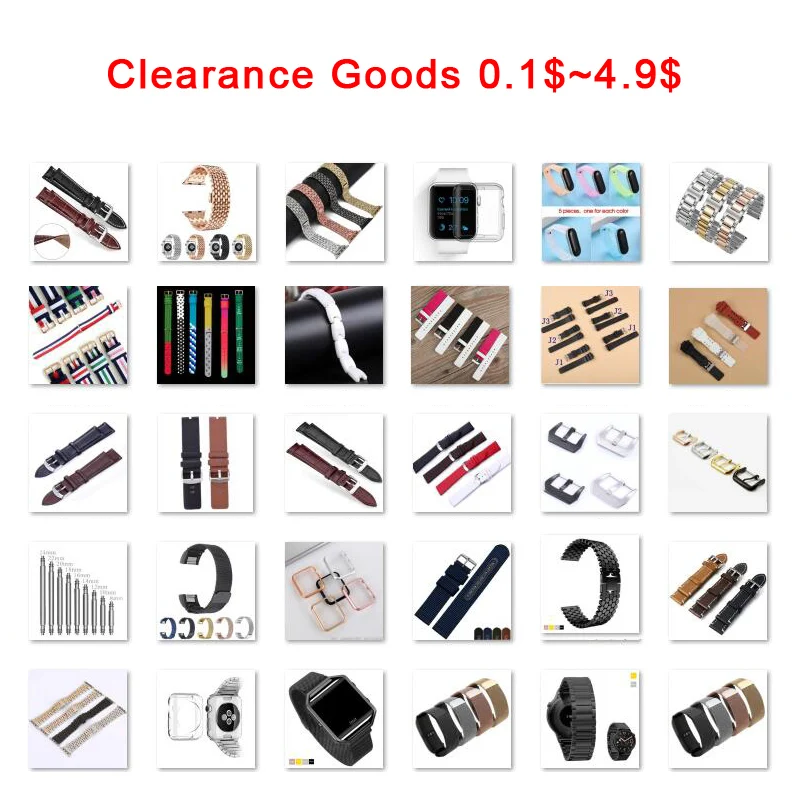 

Clearance Goods 14 16 18 20 22 24mm Watch Band Strap Stainless Steel Nylon Silicone Genuine Leather Bracelet Watch Accessories