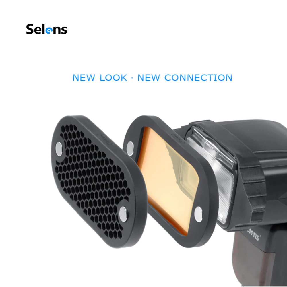 Selens семь цветов Speedlite фильтр сотовая сетка с Магнитная Резиновая лента для Yongnuo Canon Nikon Flash аксессуары комплект