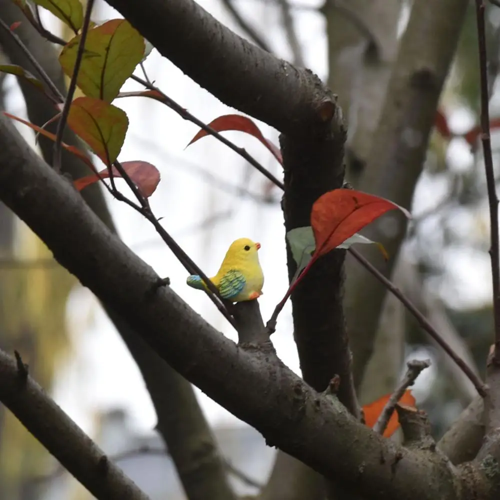 Миниатюрная Милая птица искусственная Смола микро бонсай для пейзажа аксессуары