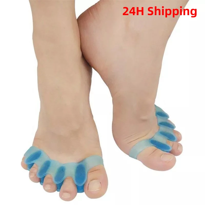 

2pcs=1pair Toes Separator Pedicure Hallux Valgus Bunion Corrector Soft Gel Straightener Spacers Stretchers Foot Care Tool