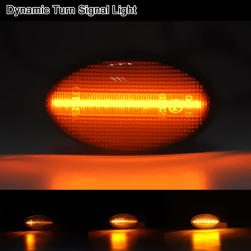 

Smoked Lens LED Side Marker Light Dynamic Amber Turn Signal Lamp For Subaru Liberty 00-03 Forester 01-05 Impreza WRX STi 02-07