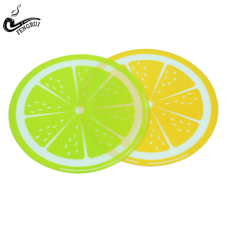 200 мм силиконовые круглые салфетки лимонный дизайн подставка под чашки круглый