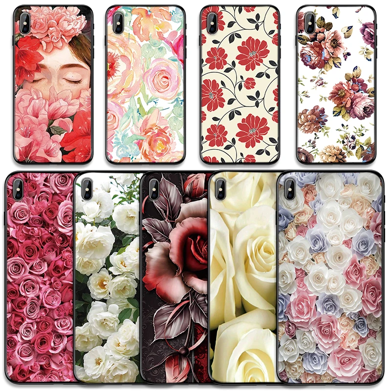 Силиконовый чехол для телефона с цветами iphone 7plus 8 plus 7p p 7 из ТПУ полная защита 360 |