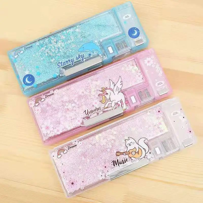 Креативный мультяшный пенал сумка солнечный калькулятор многофункциональный