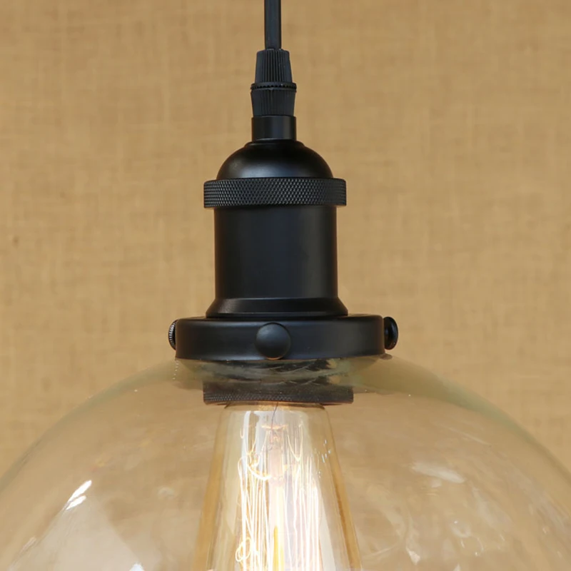 

Modern 3 sizes Spherical glass shade pendant lamp LED Edison bulb Pendant Light Fixture For Kitchen /dining room/bar E27 220V