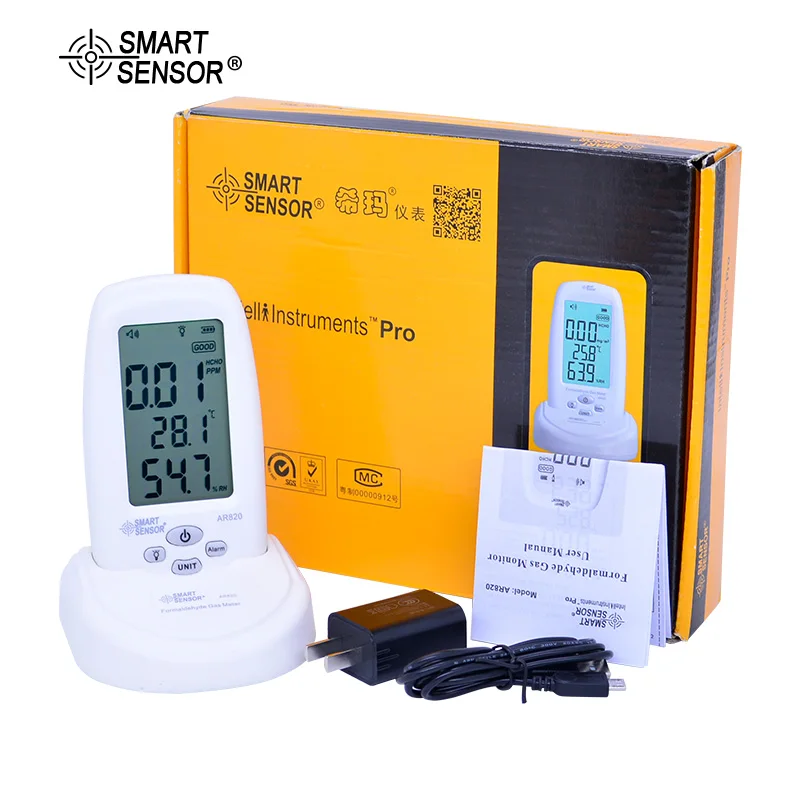Умный датчик AR820 детектор формальдегида 5 Ppm для измерения загрязнения воздуха в