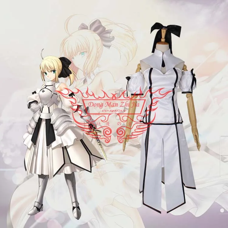 Fate Stay Night Zero Zero Saber Lily Dress Girls Party Adult Women Halloween Skirt Suit Christmas Present Cosplay Costume