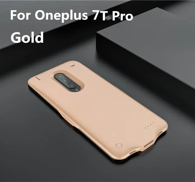 Glod for 7T Pro KQJYS 6800 мАч портативный внешний аккумулятор чехол для зарядки для Oneplus 7T чехол для зарядного устройства для Oneplus 7T Pro противоударный чехол для аккумулятора - Цвет: Glod for 7T Pro