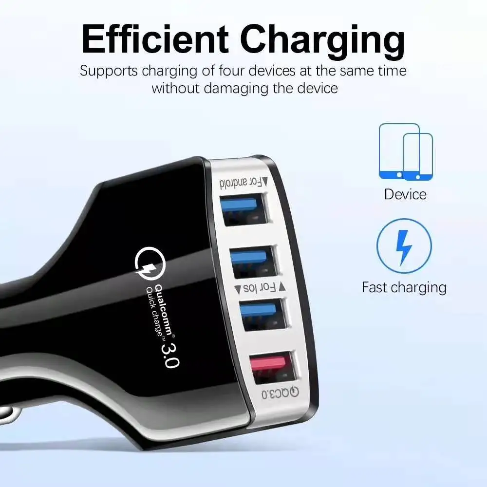 Быстрая зарядка 3,0 USB Автомобильное зарядное устройство QC 3,0 универсальное автомобильное зарядное устройство для мобильного телефона быстрое зарядное устройство для iPhone Xiaomi samsung Автомобильное зарядное устройство