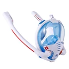 Маска для подводного плавания на все лицо для взрослых и женщин, незапотевающая маска для подводного плавания с двойным дыханием