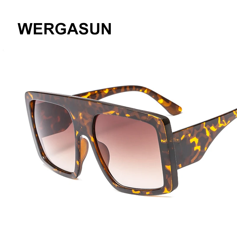 Солнцезащитные очки WERGASUN UV400 женские винтажные большие градиентные с защитой от