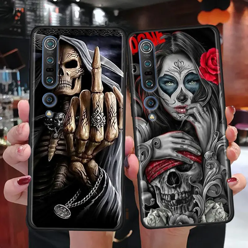 

Grim Reaper Skull Skeleton Phone Case For Xiaomi Mi Poco X3 NFC M3 F2 Pro 9T 10T Note 10 Lite 5G 9 CC9E Silicone Cover Coque