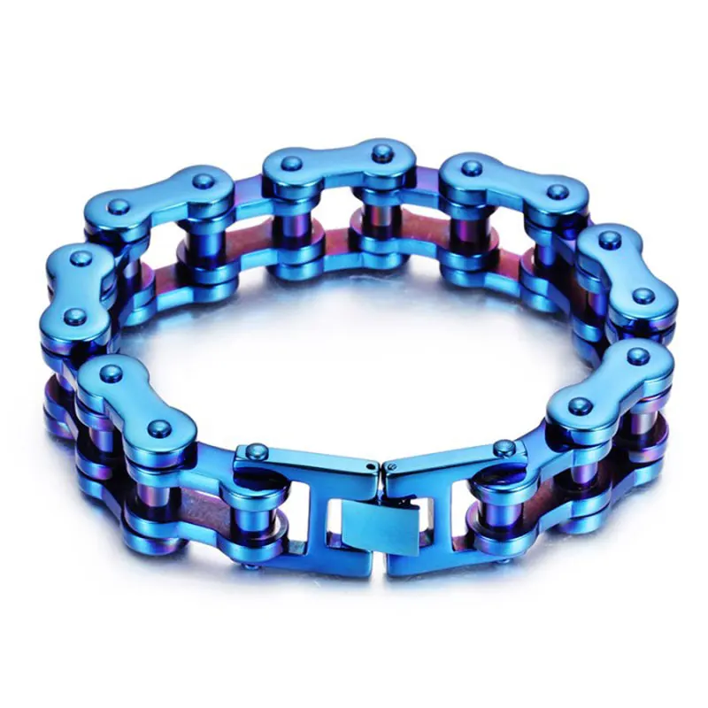 Мужской браслет из нержавеющей стали широкий в стиле панк для езды на