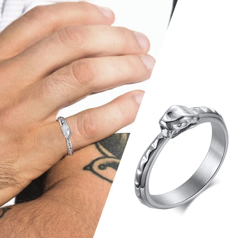 Нержавеющая сталь OUROBOROS хвост кусать змея кольцо для мужчин JWEELRY|Кольца| |