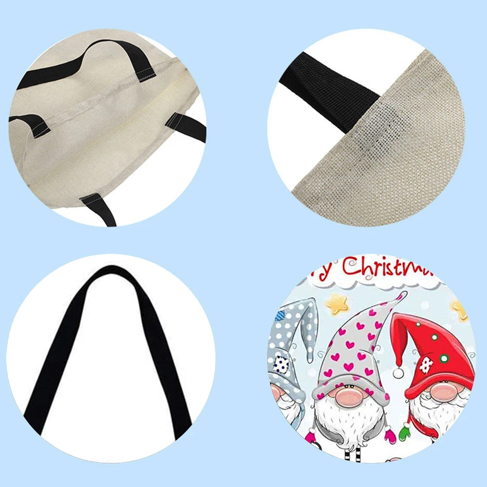 Сумка-шоппер на одно плечо с принтом Санты новый год Рождество | Дом и сад