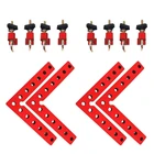 Большая сделка 4 шт. угловой зажим 90 градусов из алюминиевого сплава позиционирование квадратов 140 мм Прямоугольный зажим L-образный угловой зажим для фоторамки