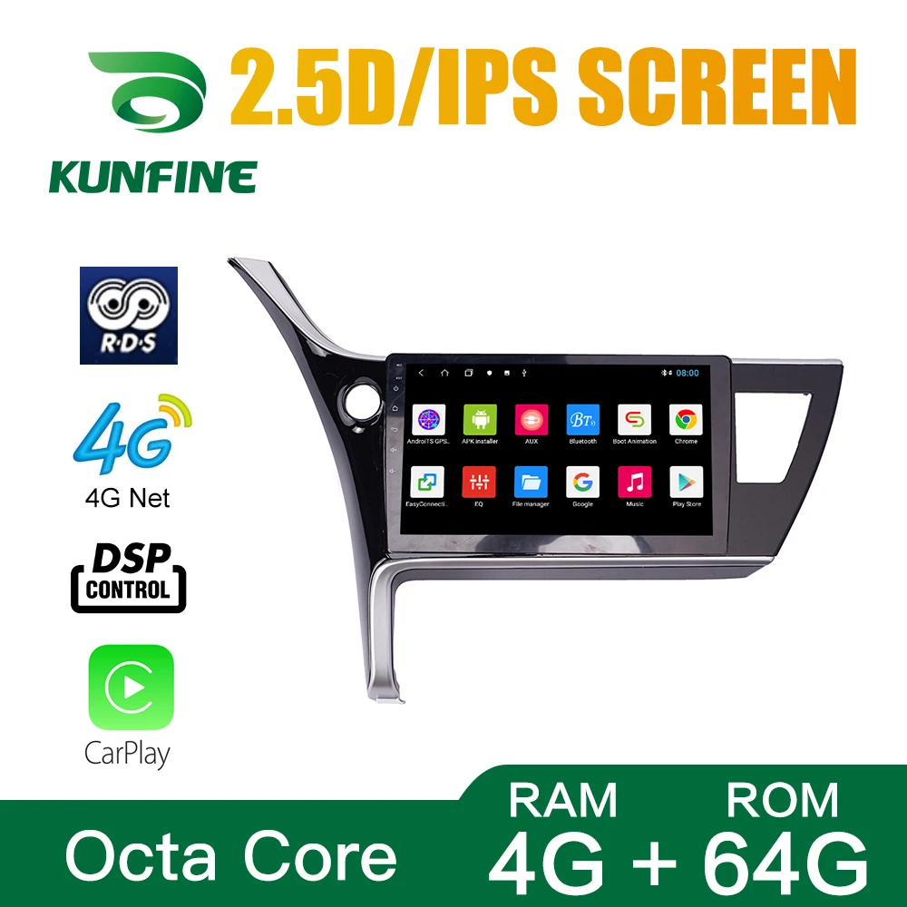 Автомобильная стерео система для Toyota Corolla Levin 2017 2018 2019 Octa Core 1024*600 Android 10 0