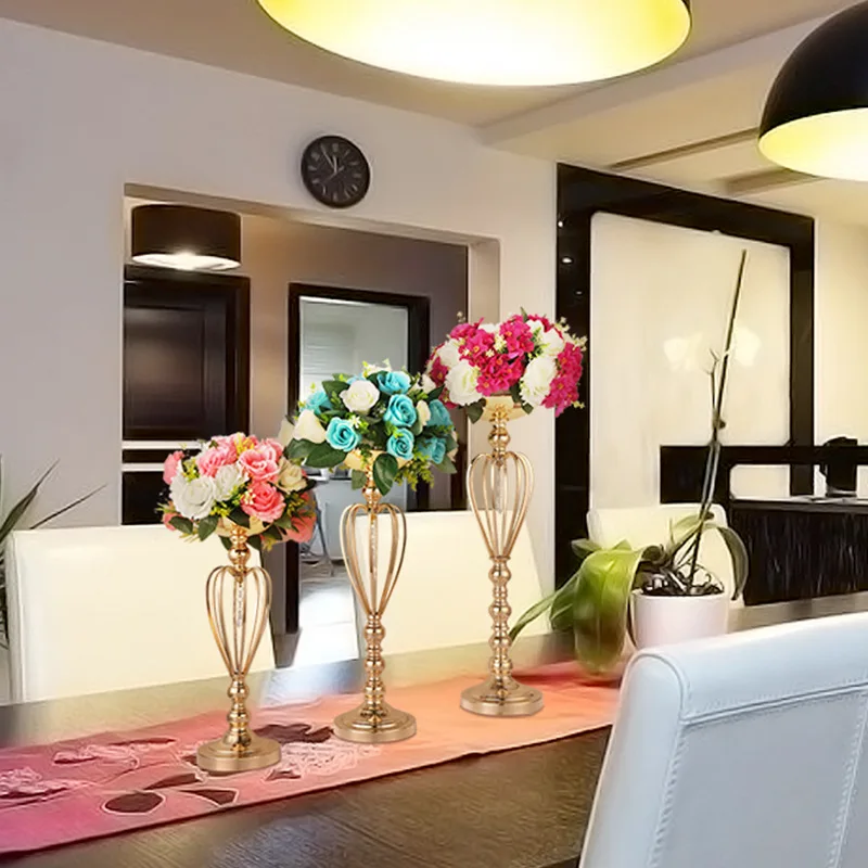 Новинка 3 шт. Свадебные реквизиты позолоченная Железная Корона Ваза T stage