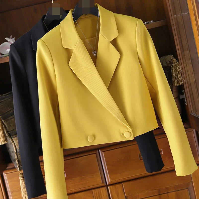 

Wide-legged pants two-piece autumn dress new temperament high-waisted suit set girl Blazer Set Single-breasted Jacket