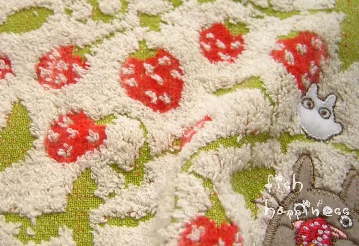 Толстое мягкое милое полотенце из чистого хлопка с клубничкой маленькое большое