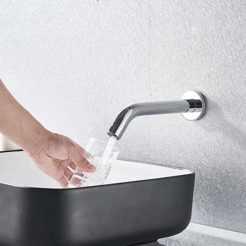 ULGKSD черный настенный кран для раковины ванной комнаты холодной воды ручной