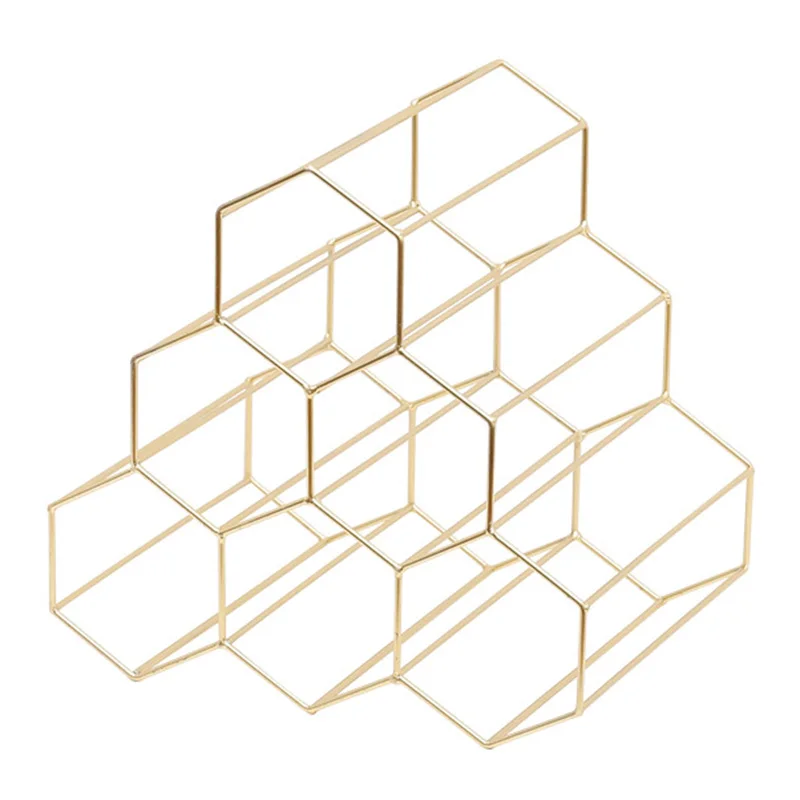 

Модная креативная Геометрическая Винная стойка, металлическая простая Бытовая Винная стойка для винограда, ресторана, гостиной, бара, винн...