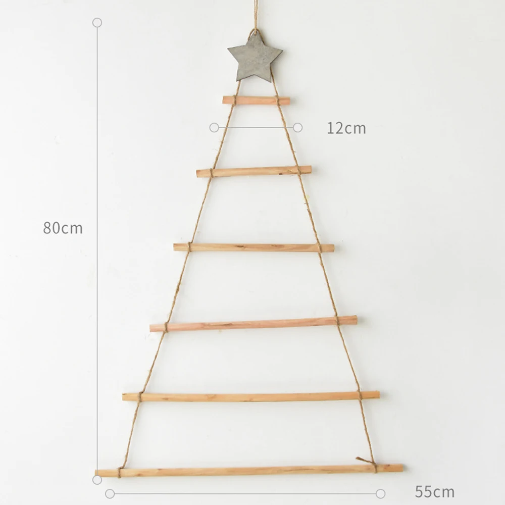 DIY Wooden Christmas Tree Nordic Style Artificial Fake Kids Gifts Ornaments Wall Hanging Decor For 2020 new Year | Дом и сад