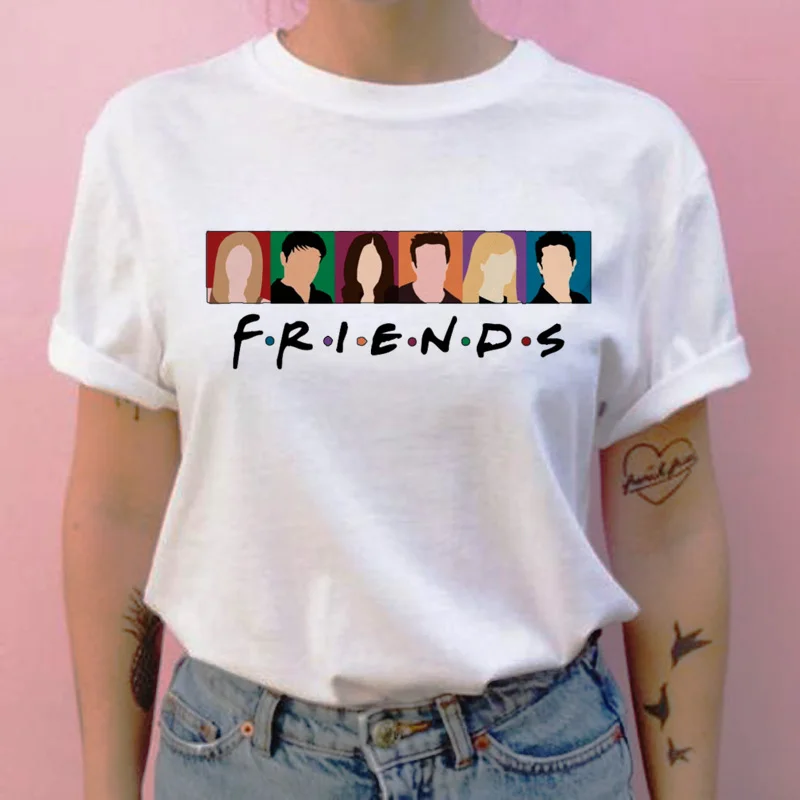 810 friend tv show women t shirt harajuku cartoon grunge streetwear tshirt summer femme clothes t-shirt Printing tops shirts - Цвет: 810
