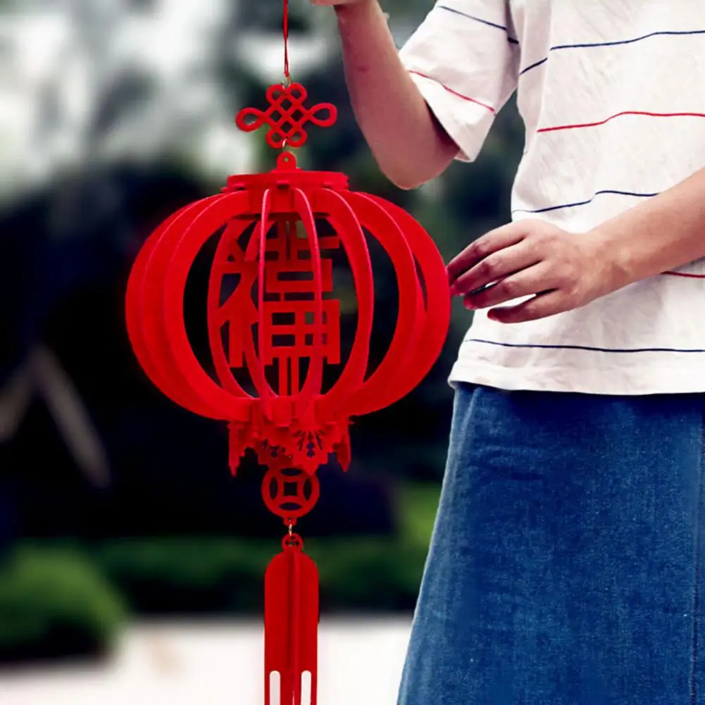 Lantern Fu Character Chinese New Year Palaces Kit Red Lanterns Practical Package | Дом и сад