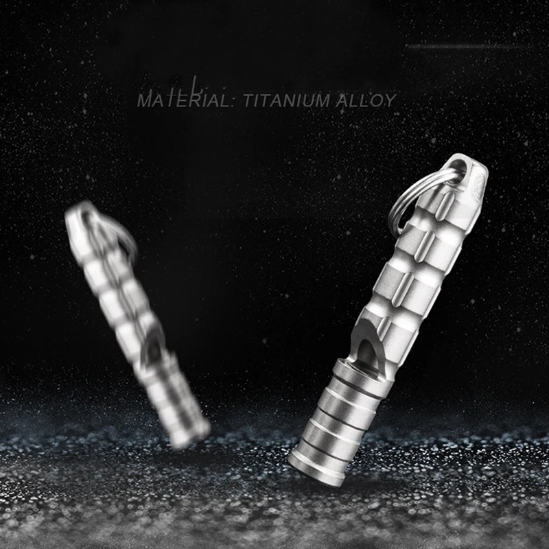 

Outdoor TC4 Titanium Alloy Treble Survival Whistle Whistle Lifeguard Whistle Burst Whistle Fire Alarm Whistle Self-Help