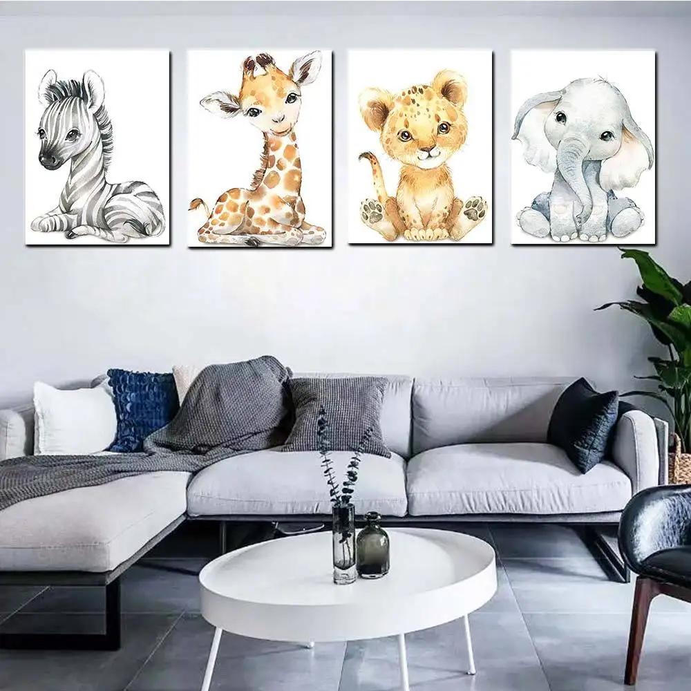 

Nordic Letter Canvas Poster Alphabet Chart Wall Art Print Green Plants Art Painting For Living Room Home Decor Gift