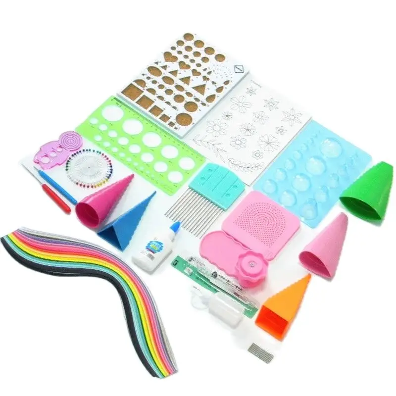 Kit de herramientas de papel Quilling para principiantes, conjunto fukk, herramientas de papel hechas a mano para hacer tarjetas forf, suministros de manualidades para decoraci&oacute;n de &aacute;lbumes de recortes, 20 Uds.-0