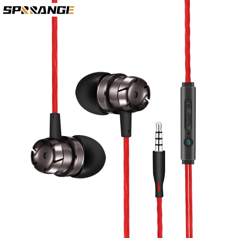 Металлические наушники вкладыши WS001 проводные стерео с микрофоном для iPhone samsung