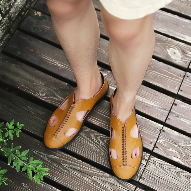 

Sandalen Herren Sandles For Men Sport Sandals Sandalias Deportivas Cuero Summer Beach Shoes Sandales Cuir Hombre Verano