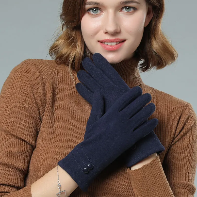 ECOBROS классические Luvas de inverno женские модные зимние перчатки для активного отдыха, спортивная теплая и бархатная перчатки для сенсорного экрана перчатки
