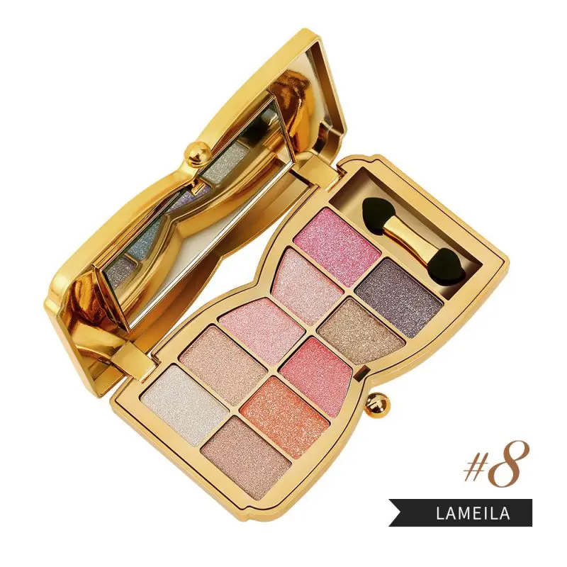 10 оттенков макияж тени для век Палитра мерцающие блестящие пигментированные