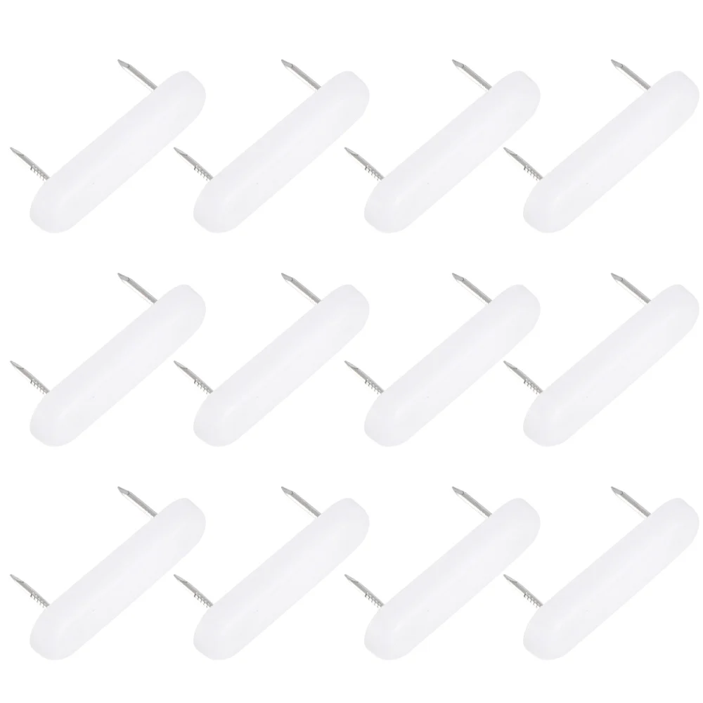 

100Pcs Home Chair Nails Floor Protective Pads Furniture Accessory Nails White