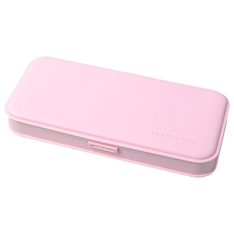 

Y5GE Macaron Pencil Case Multifunctional Stationery Frosted PP Plastic Pencil Pen Storage Box Cosmetic Storage Case Office