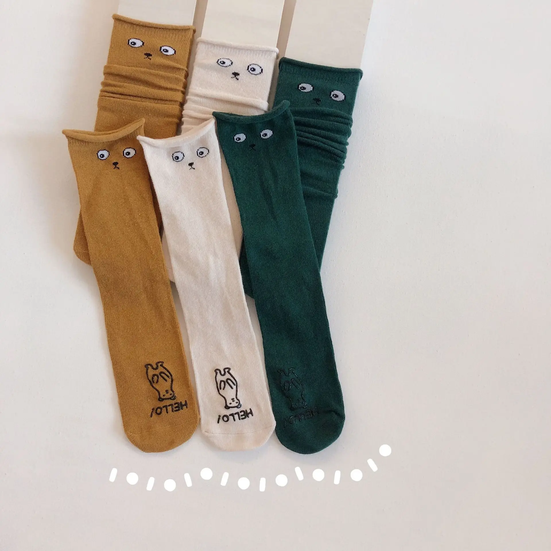 2019 корейские детские носки трубы для мальчиков и девочек милые до колена с