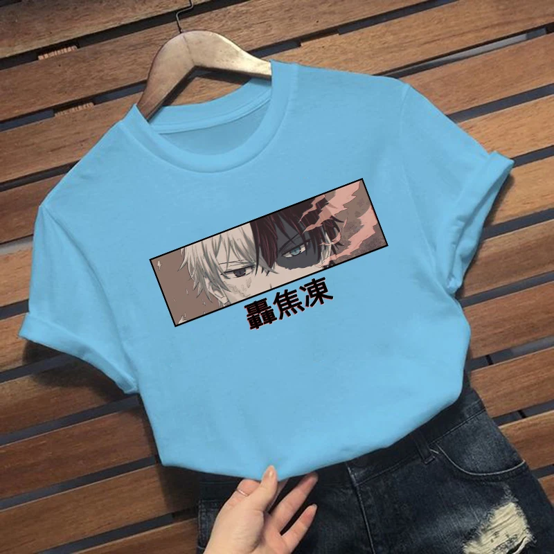 Футболка в стиле аниме Моя геройская Академия шото Тодороки Топы И Футболки