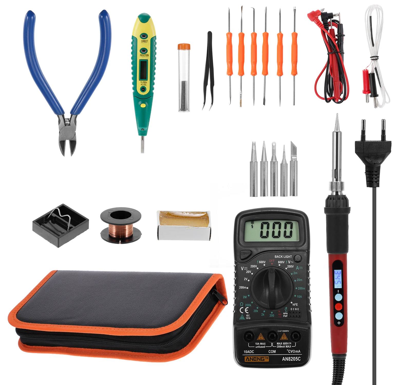

SL103 Multipurpose Soldering Iron Set Ceramic Core 5 Soldering Iron Kit With LCD Display Storage Bag Electric Soldering Iron